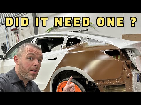 Видео: Замена боковой панели и секции колесной арки TESLA MODEL 3.