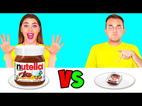 Видео: Большая, Средняя или Маленькая Тарелка Челлендж | Вкусные Кухонные Лайфхаки от BaRaDa Challenge