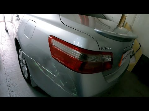Видео: Toyota Camry 40 - небольшой ремонт заднего крыла и бамперов ч 1.