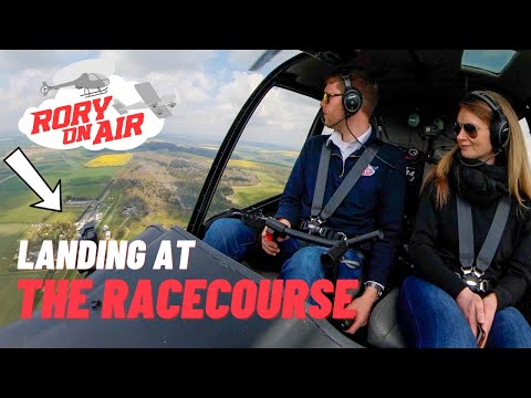 Видео: Взлётно-посадочная полоса не требуется | Посадка на ипподроме Солсбери на вертолёте R44