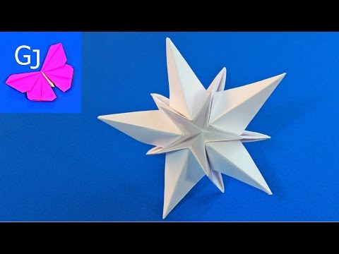 Видео: Объемная Оригами Звезда из бумаги ⭐ Origami Star