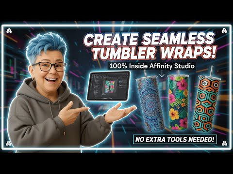 Видео: Создавайте бесшовные обертки для стаканов полностью в Affinity Studio. Никаких дополнительных инс...