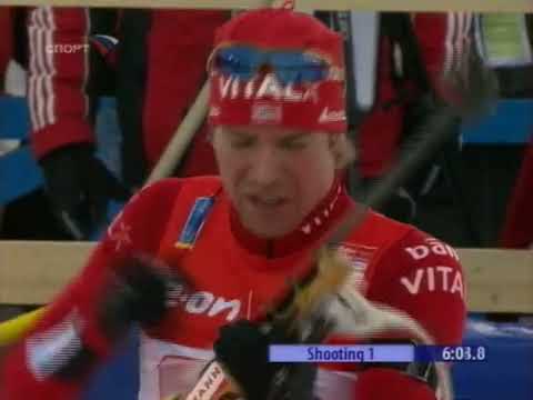 Видео: БИАТЛОН. ЧМ 2008. Эстерсунд (Швеция). Мужчины. Эстафета 4 x 7,5 км. (Спорт). 16.02.2008. 720p.