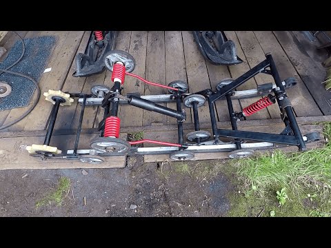 Видео: Переделка подвески самодельного снегохода