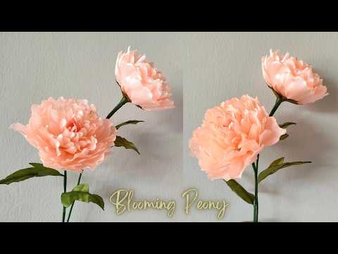 Видео: DIY |  Как легко сделать красивый цветок пион из атласной ленты | Peony de la cinta