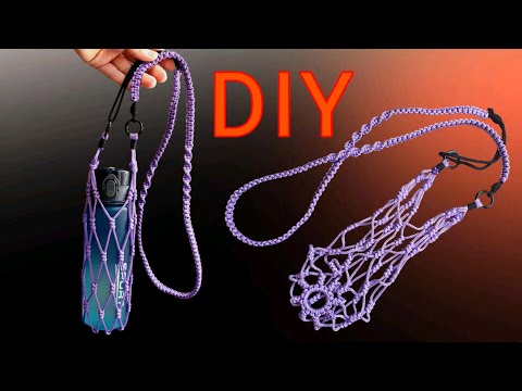 Видео: Авоська для пляшки / Сітка-сумка для води / DIY Macrame Water Bottle Holder / @JulArtDeco /Пляшківка