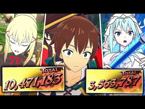 Видео: О боже, 10 миллионов урона с Мегуми?! Супертоксичная команда, полная команда по KONOSUBA! [7DS: G...