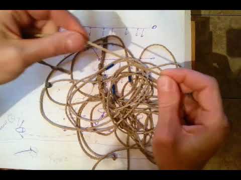 Видео: Перемёт перетяга рыбацкая снасть схема установки на реке. Часть-6