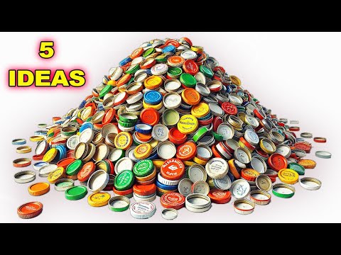 Видео: 5 гениальных идей! Не выбрасывайте крышки от банок!