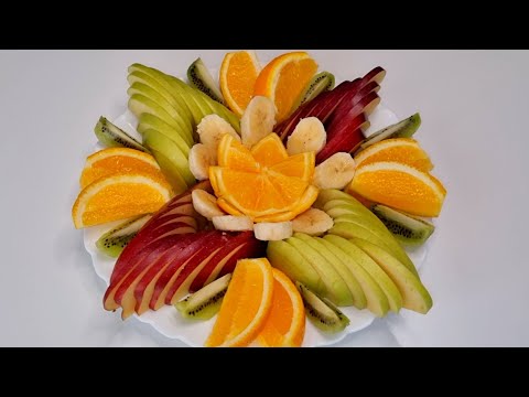 Видео: Красивая Фруктовая Нарезка на Праздничный стол! Вот так нарезать фрукты красиво и удобно!