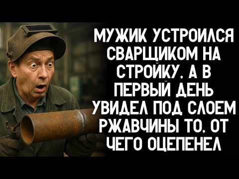 Видео: Мужик устроился сварщиком на стройку, а в первый день увидел под слоем ржавчины то, от чего оцепенел