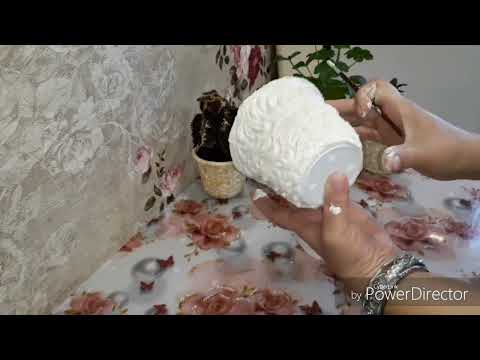 Видео: МК: Декор цветочного горшка просто и быстро // DIY flower pot decor