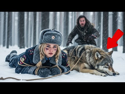 Видео: Бездомный находит в снегу связанного офицера и волка — и происходит чудо