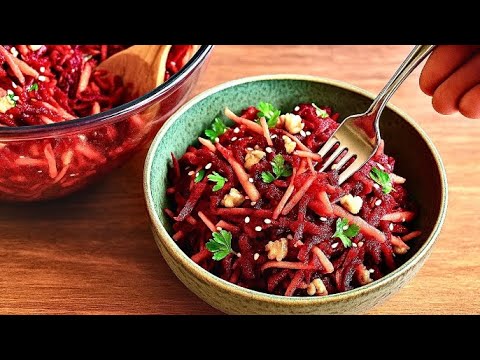 Видео: Свёкла, яблоко, морковь. Я готовлю этот салат каждую неделю! Самый Полезный,здоровый  рецепт.