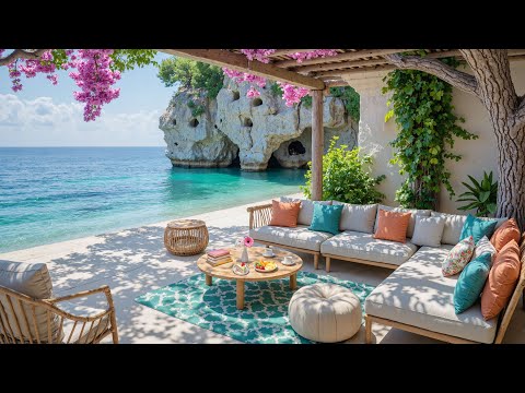 Видео: 🍹Лёгкий джаз в кофейне Seaside Coffee Shop: летний фортепианный джаз и звуки океанских волн