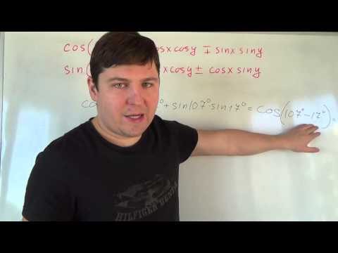 Видео: Формулы суммы и разности косинуса и синуса Алгебра 10 класс