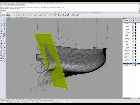Видео: Гото Предестинация - 12. Построение поверхности  и кормовой плоскости в Rhino 5.0