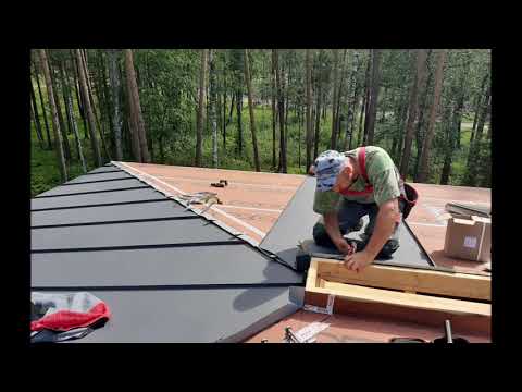 Видео: Фальцевая кровля. РЕПИНО ПАРК! Конёк на рейку! Угловой узел!