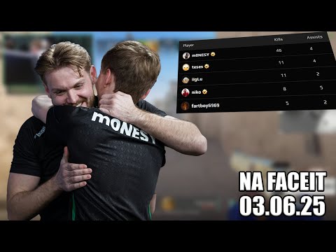 Видео: МОНЕСИ ПОБИЛ РЕКОРД? НИКО В ШОКЕ! МОНЕСИ И НИКО КОШМАР NA FACEIT! CS2