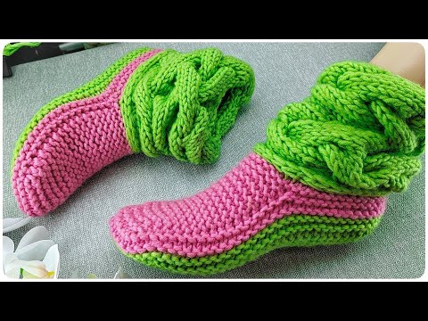 Видео: 👌ЯРКИЕ И НАРЯДНЫЕ тапочки-следки спицами!!!💥МК ДЛЯ НАЧИНАЮЩИХ