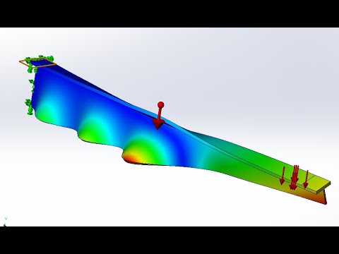 Видео: Тавровая балка Solidworks vs LIRA