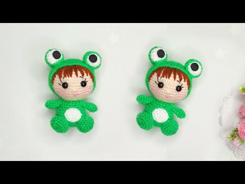 Видео: 💚Они ТАКИЕ МИЛЫЕ! КРАСИВО и ПРОСТО!🐸Как вязать ПУПСА в костюме Лягушонка крючком.