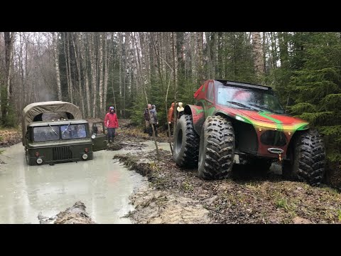Видео: Самые сливки на Коваши! Газ66, Wrangler на порталах, болотоход и другие