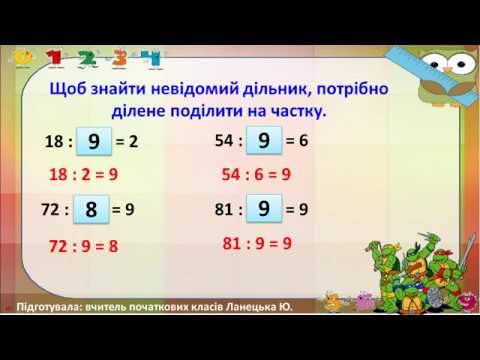 Видео: Математика. Таблиця ділення на 9. 2 клас. Дистанційне навчання.