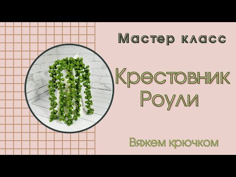 Видео: Крестовник Роули /суккуленты крючком / мастер класс