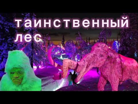 Видео: Кировск. Фантастический арт-парк Таинственный лес  с оригинальным оформлением. Волшебство Заполярья.