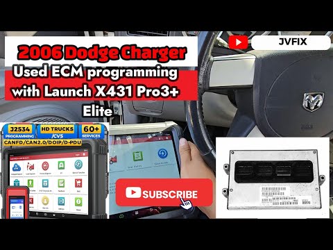 Видео: Как запрограммировать бывший в употреблении ЭБУ на Dodge Charger 2006 года с помощью сканера Laun...