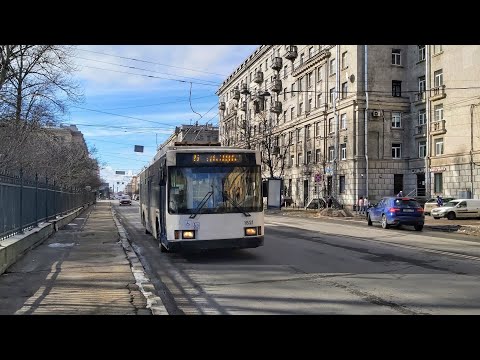 Видео: Троллейбус, маршрут №26 ВМЗ-5298.01 (ВМЗ-463) б.1821 (16.03.2023) Санкт-Петербург
