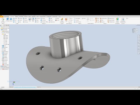 Видео: Autodesk Inventor 2024 Расширенное руководство Упражнение 9 Изогнутая круглая пластина
