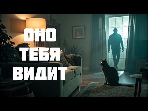 Видео: А если твой кот смотрит не на ТЕБЯ… а на то, что стоит за ТОБОЙ? Страшные Истории На Ночь