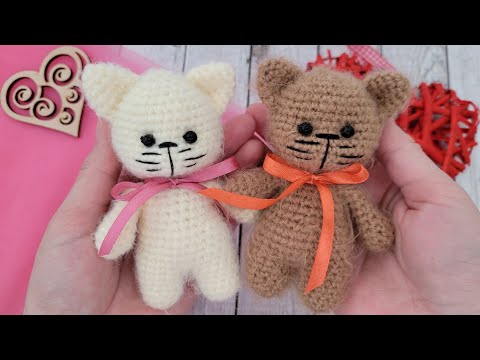 Видео: 😻ВЯЖЕМ КОТИКА😺У КОТОРОГО ПРИШИВАЕМ ТОЛЬКО УШКИ😺crochet cat😻gehäkelte Katze