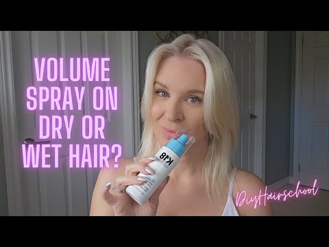 Видео: Спрей для объёма лучше работает на влажных или сухих волосах? - Спрей для объёма для тонких волос