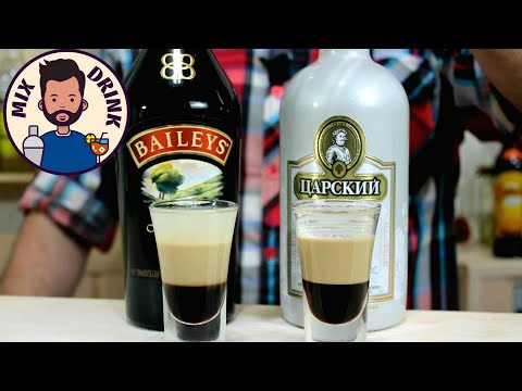 Видео: Царский Cream Liqueur сравнение с Baileys Irish Cream, B-52 / Б-52 шот Mix Drink