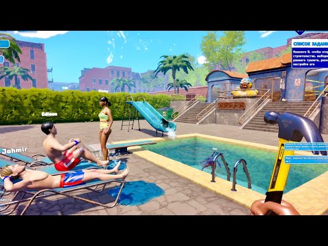 Видео: АСМР СТРОЮ АКВАПАРК В Waterpark Simulator