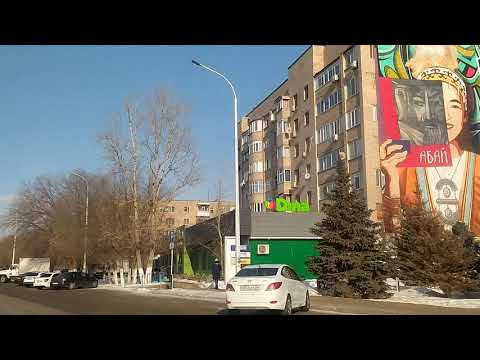 Видео: Актобе, Казахстан. Цент, Есет Батыра, Жанзакова. 1 февраля 2023 г.