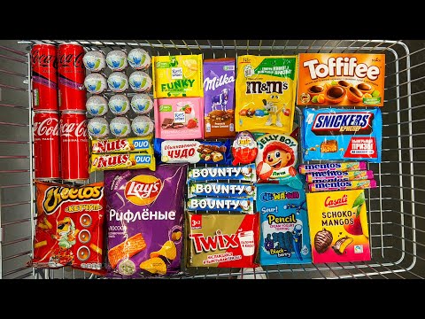 Видео: СБОРНИК A Lot of Candy ASMR / Coca-cola, Fanta, Milka, Snickers, Mentos, Toffifee, Lay's, M&M's