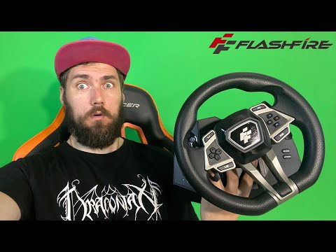 Видео: ✅ИГРОВОЙ РУЛЬ + 3 ПЕДАЛИ + ШИФТЕР - руль для ПК - FLASHFIRE IMOLA F107