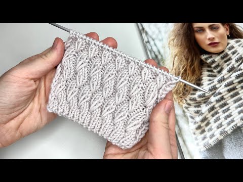 Видео: 👍 Потрясающий и очень простой ажурный узор спицами !Классный и простой узор на основе резинки 2 на 2