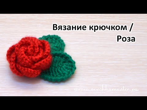 Видео: Вязание крючком. Роза #1