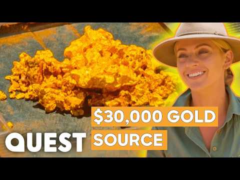 Видео: Золотое сокровище Жаки и Эндрю стоимостью 30 000 долларов раскрывает источник золота в удалённом ...
