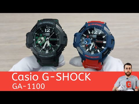 Видео: Gravitymaster с чётким мировым временем / Casio GA-1100-2A и Casio GA-1100-1A3