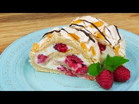 Видео: Меренговый рулет от шеф кондитера. Пошаговый рецепт. Merengue roll from chef confectioner.