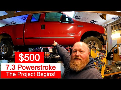 Видео: Проект Powerstroke F250 7.3 за 500 долларов начинается! — Течь из трубки щупа