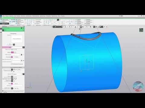 Видео: Компас 3D V18 - Обруч. Как избавиться от изъяна.