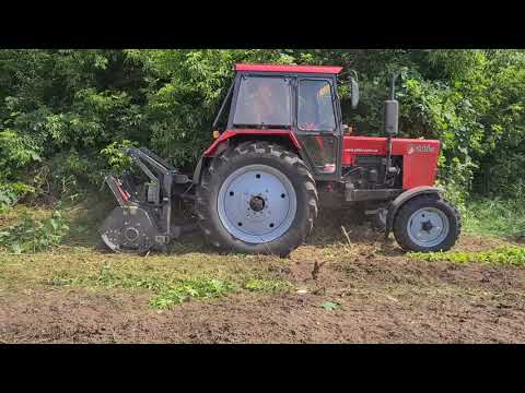 Видео: Лесной Мульчер для МТЗ.  Расчистка территории мульчером SHKIV SM 1400T Кусторез для расчистки.