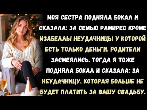 Видео: Моя сестра подняла бокал и сказала:"За семью Рамирес! Кроме Изабеллы — неудачницы, у которой есть